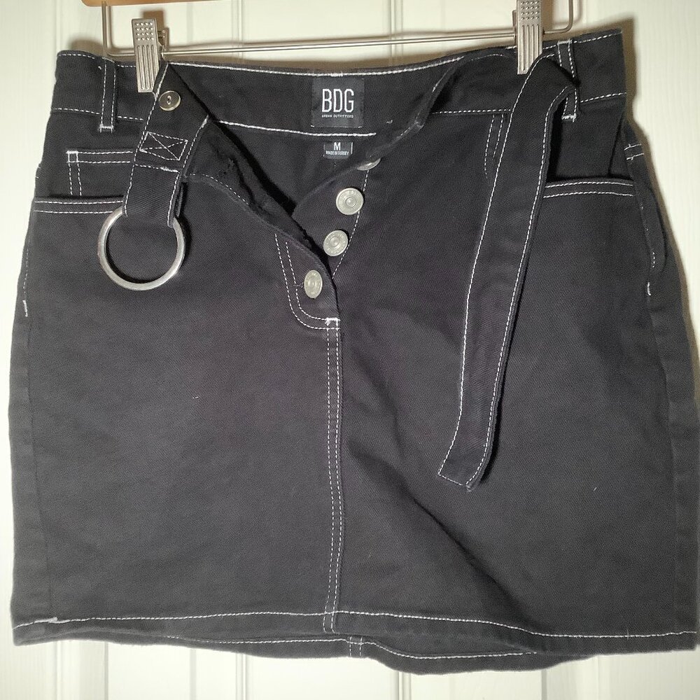 Urban Outfitters BDG Black Mini skirt with Belt Size M
